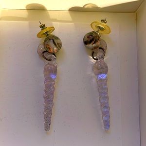 Crystal teardrop fashion earrings